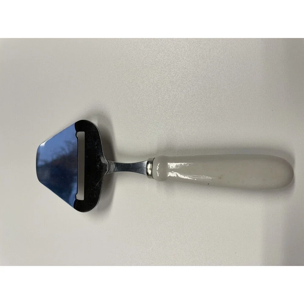Dutch Delft Slicer Hollans Hand painted Blue White Porcelain Handle Stainless